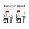 Monitorinis stovas EQUIP Ergonominis monitoriaus stovas su USB (USB-A x4, USB-C x1), laisvai pastatomas, 25 kg, juodas