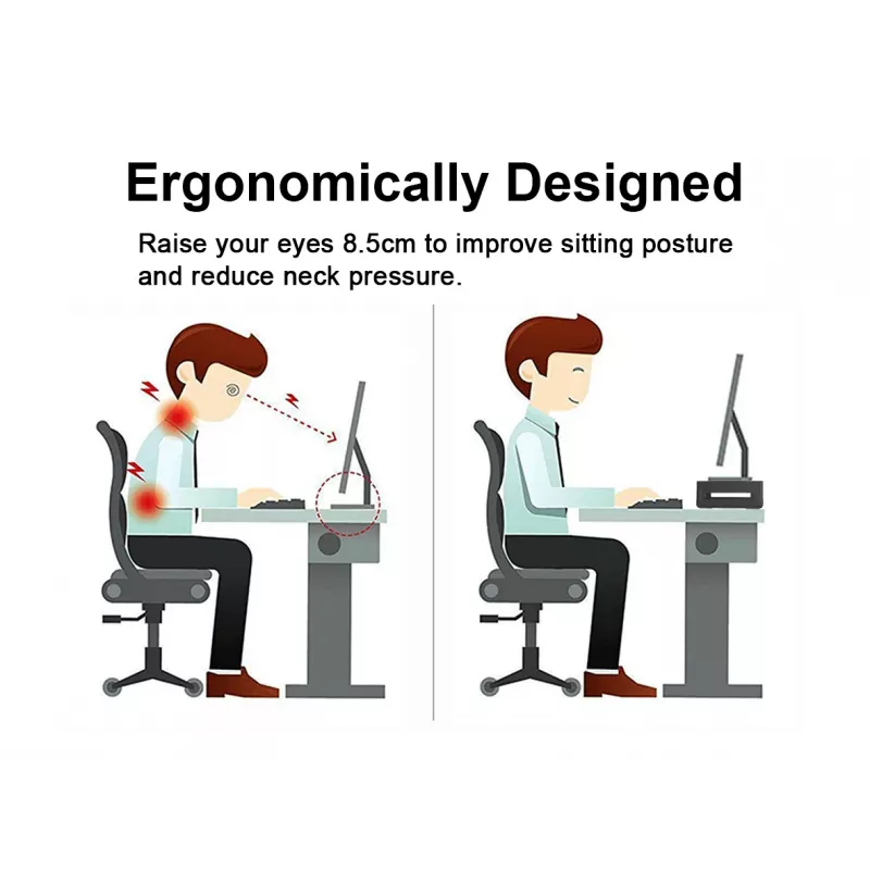 Monitorinis stovas EQUIP Ergonominis monitoriaus stovas su USB (USB-A x4, USB-C x1), laisvai pastatomas, 25 kg, juodas