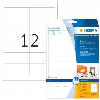Lipnūs etiketės rašaliniams spausdintuvams HERMA A4 97x42,3 mm 300 vnt.