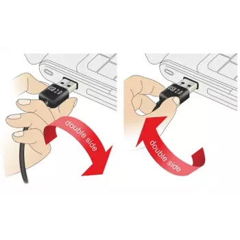 USB kabelis DeLOCK 5m USB 2.0 A - miniUSB m/m 83381 Juoda