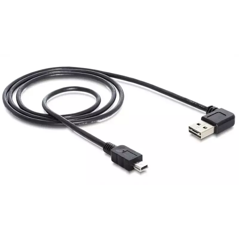 USB kabelis DeLOCK 5m USB 2.0 A - miniUSB m/m 83381 Juoda