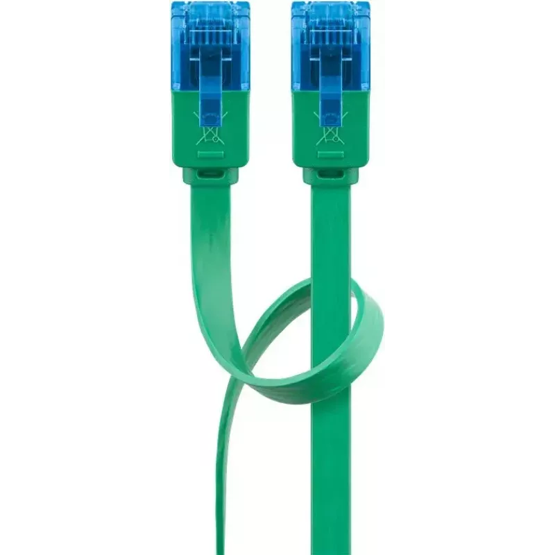 Goobay CAT 6A plokščiasis jungiamasis kabelis U/UTP 1 m žalias RJ-45