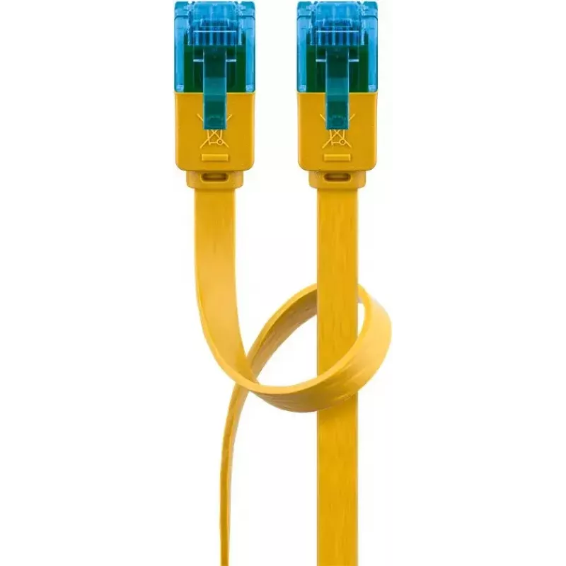 Pločiasis jungiamasis kabelis Goobay CAT 6A U/UTP geltonas 3 m