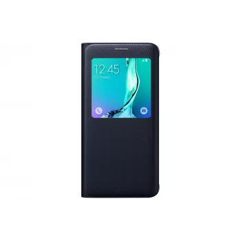 Samsung EF-CG928 S-View Flip Cover Galaxy S6 edge+ dėklas, juoda, mėlyna