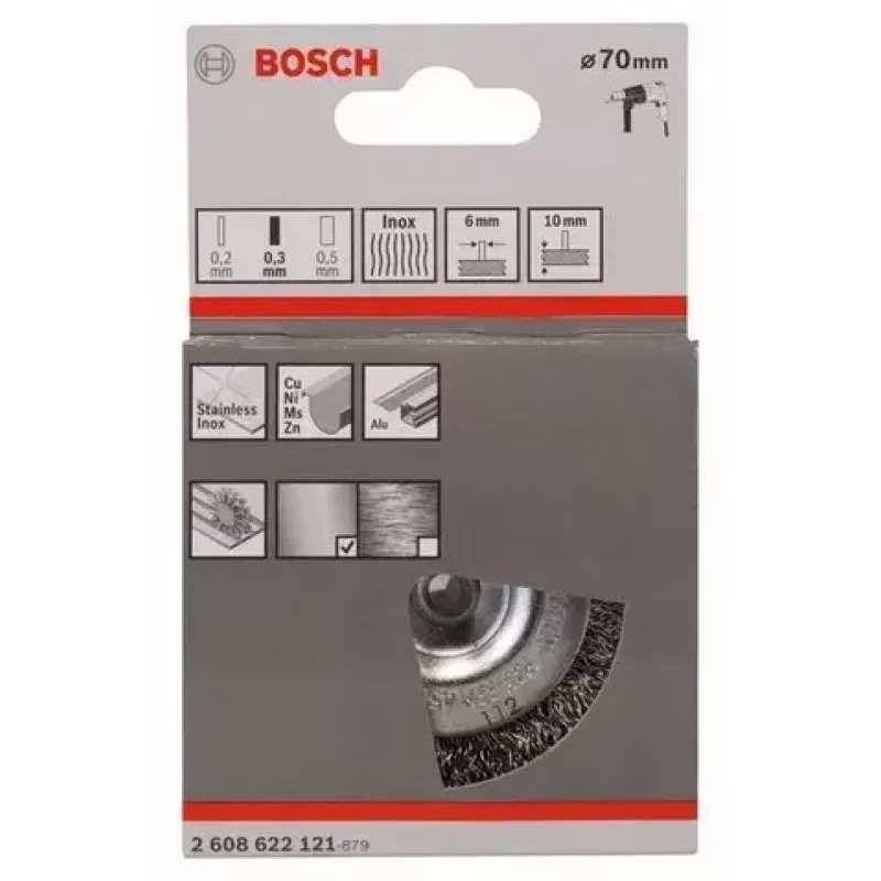 Šepečio ratas Bosch 2 608 622 121 7 cm skersmens 6 mm kotu
