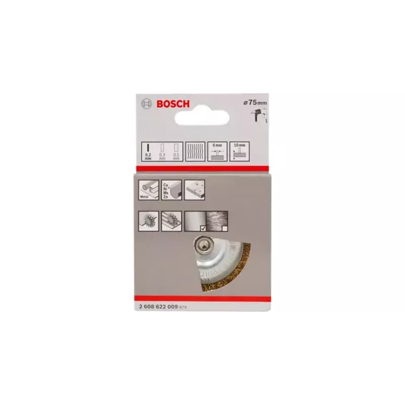 Šepečiai Bosch 2608622009 Žalvario vieliniai suktiniai 7,5 cm