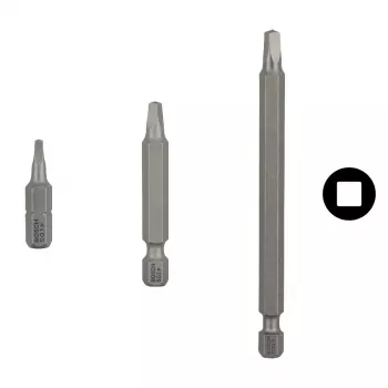Bosch Extra-Hart atsuktuvų antgalių rinkinys, 3 vnt., 25 mm ilgio, 1/4 colio (6,35 mm) šešiakampis kotas
