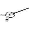 USB laidas Renkforce RF-4600467 0,5 m USB-A / USB-C / Micro-USB B / Lightning pilkas