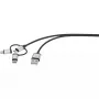 USB laidas Renkforce RF-4600467 0,5 m USB-A / USB-C / Micro-USB B / Lightning pilkas