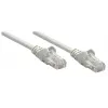 Intellinet tinklo jungiamasis laidas Cat5e, 0,25 m, pilkas, CCA, U/UTP, PVC, RJ45, auksu dengti kontaktai, su apsauga nuo užkliuvimo, su batu, viso gyvenimo garantija