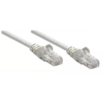Intellinet tinklo jungiamasis laidas Cat5e, 0,25 m, pilkas, CCA, U/UTP, PVC, RJ45, auksu dengti kontaktai, su apsauga nuo užkliuvimo, su batu, viso gyvenimo garantija