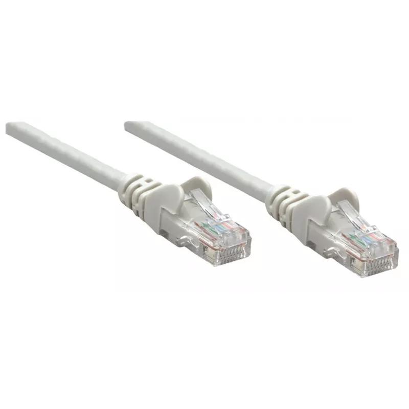 Intellinet tinklo jungiamasis laidas, Cat6, 0,25 m, pilkas, varis, U/UTP, PVC, RJ45, auksu dengti kontaktai, be užkabinimo, su apsauginiu gaubteliu, viso gyvenimo garantija