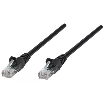 Intellinet tinklo jungiamasis laidas, Cat6, 7,5 m, juodas, varinis, U/UTP, PVC, RJ45, auksuoti kontaktai, apsaugotas nuo užkliuvimo, su gaubtuku, viso gyvenimo garantija