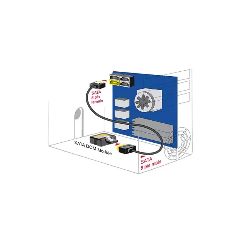 SATA kabelis DeLOCK 0,3 m SATA/SATA 8p
