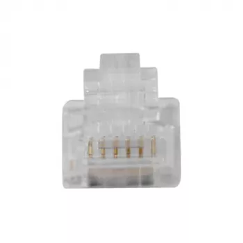 Moduliniai jungtys Intronics RJ-12 M TD106M ACT Apvalus laidas Kietas Maišelyje 25vnt