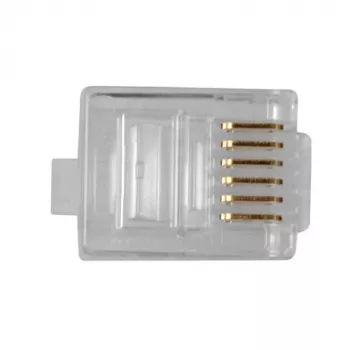 Moduliniai jungtys Intronics RJ-12 M TD106M ACT Apvalus laidas Kietas Maišelyje 25vnt