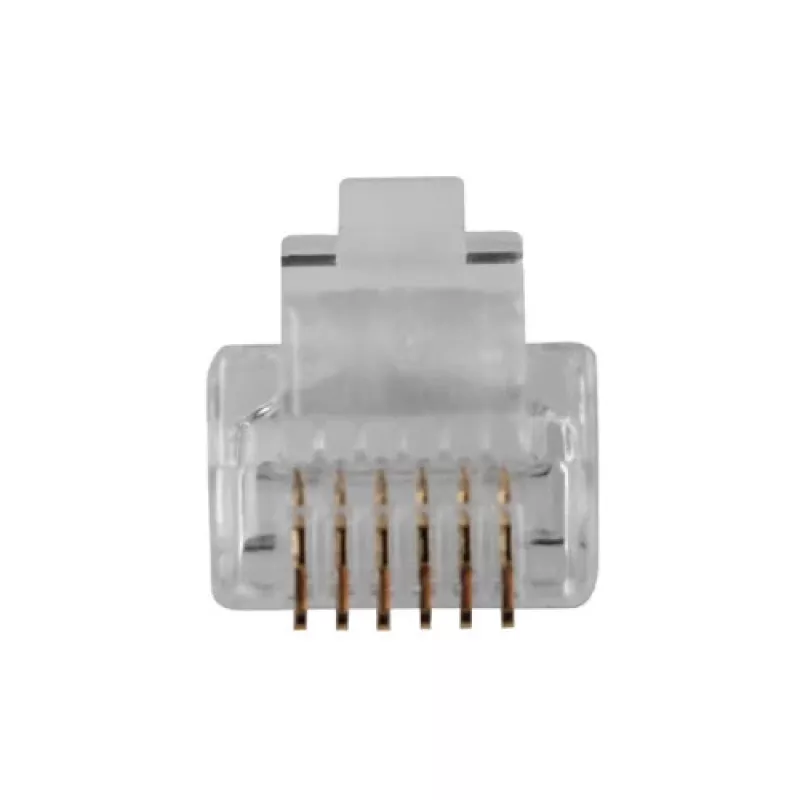 Moduliniai jungtys Intronics RJ-12 M TD106M ACT Apvalus laidas Kietas Maišelyje 25vnt