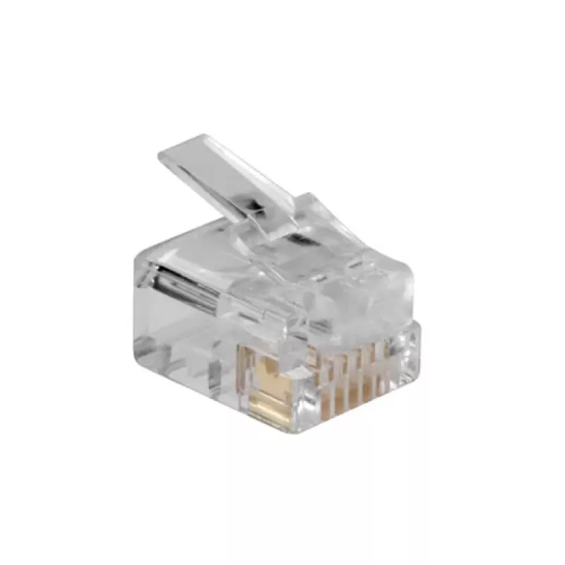 Moduliniai jungtys Intronics RJ-12 M TD106M ACT Apvalus laidas Kietas Maišelyje 25vnt