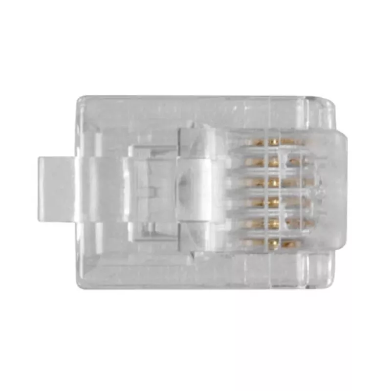Moduliniai jungtys Intronics RJ-12 M TD106M ACT Apvalus laidas Kietas Maišelyje 25vnt