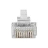 ACT RJ45 (8P/8C) ekranuota modulinė jungtis apvaliam kabeliui su vytos poros gyslomis