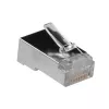 ACT RJ45 (8P/8C) ekranuota modulinė jungtis apvaliam kabeliui su vytos poros gyslomis