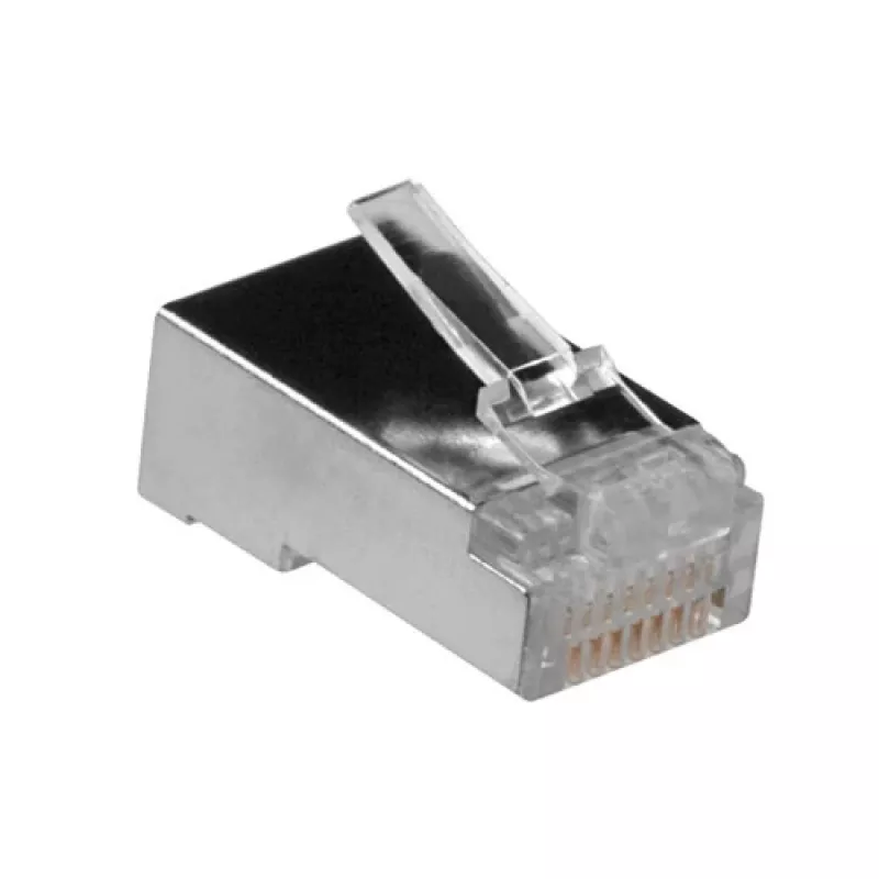 ACT RJ45 (8P/8C) ekranuota modulinė jungtis apvaliam kabeliui su vytos poros gyslomis