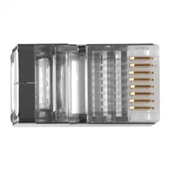 ACT RJ45 (8P/8C) ekranuotas modulinis jungtis apvaliam kabeliui su vientisais laidininkais