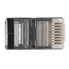 ACT RJ45 CAT6 ekranuotas modulinis jungtis 8P/8C apvaliam kabeliui su vientisais arba vytiniais laidininkais
