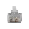 ACT RJ45 CAT6 ekranuotas modulinis jungtis 8P/8C apvaliam kabeliui su vientisais arba vytiniais laidininkais