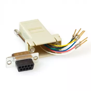 Adapteris ACT TD09M8 tvirtinamas, sunkių apkrovų, RJ-45 moteriškas į 9 kontaktų D-Sub vyrišką
