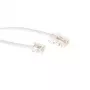 ACT White plokščias telefono kabelis 2 m su RJ11 ir RJ45 jungtimis