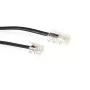 ACT Black 3 metrų plokščias telefono kabelis su RJ11 ir RJ45 jungtimis