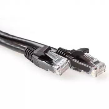 ACT Black 10 m U/UTP CAT6A pataisos laidas su RJ45 lizdais, apsauga nuo užkabinimo