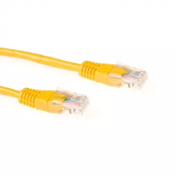 ACT IB5820 geltonas 20 m U/UTP CAT5E jungiamasis kabelis su RJ45 jungtimis