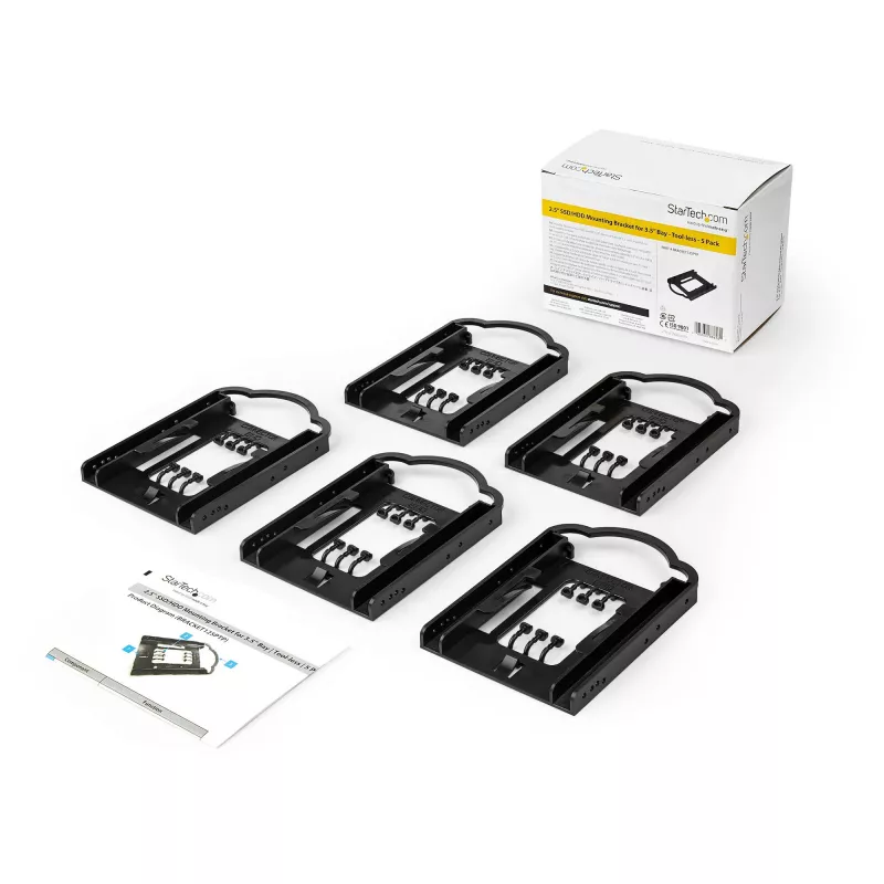 StarTech.com 5 vnt. rinkinys – 2,5 colio SSD/HDD tvirtinimo laikiklis 3,5 colio lizdui