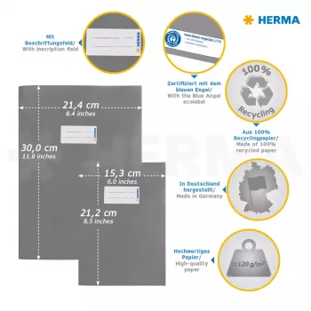 Žurnalo/knygos viršelis HERMA 7096 Juodas