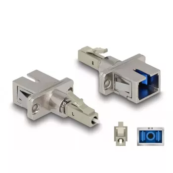 DeLOCK Hibridinis optinio pluošto adapteris LC Simplex kištukas – SC Simplex lizdas smėlio spalvos