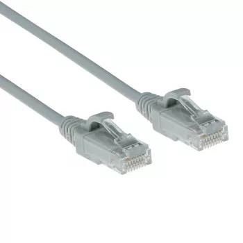 ACT pilkas 10 m LSZH U/UTP CAT6 duomenų centro plonas pataisos laidas su apsauga nuo užkabinimo ir RJ45 jungtimis