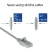 ACT pilkas 10 m LSZH U/UTP CAT6 duomenų centro plonas pataisos laidas su apsauga nuo užkabinimo ir RJ45 jungtimis