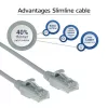 ACT pilkas 10 m LSZH U/UTP CAT6 duomenų centro plonas pataisos laidas su apsauga nuo užkabinimo ir RJ45 jungtimis