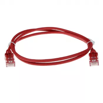 ACT Red 7 m LSZH U/UTP CAT6 liesas duomenų centro pataisinis laidas su apsauga nuo užkabėjimo ir RJ45 jungtimis
