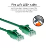 ACT Green 7 m LSZH U/UTP CAT6 duomenų centro plonas pataisos kabelis su apsaugotu RJ45 kištuku