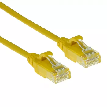 ACT Yellow 7 m LSZH U/UTP CAT6 duomenų centro plonas pataisinis kabelis su RJ45 jungtimis