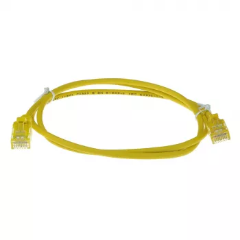 ACT Yellow 7 m LSZH U/UTP CAT6 duomenų centro plonas pataisinis kabelis su RJ45 jungtimis