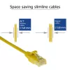 ACT Yellow 10 metrų LSZH U/UTP CAT6 plonas tinklo kabelis su apsauga nuo užsikabinimo ir RJ45 jungtimis