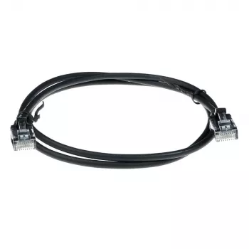 ACT Black 7 m LSZH U/UTP CAT6 plonas lizdinis kabelis su apsaugotais RJ45 jungtimis