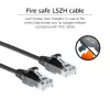 ACT Black 7 m LSZH U/UTP CAT6 plonas lizdinis kabelis su apsaugotais RJ45 jungtimis