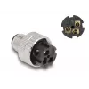 DeLOCK M12 A-koduotas 3 kontaktų kištukas 90° lenktas metalinis