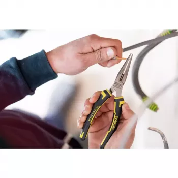 Replės smailianosės Stanley FATMAX 1/2 Round Nose Pliers Juodos Geltonos
