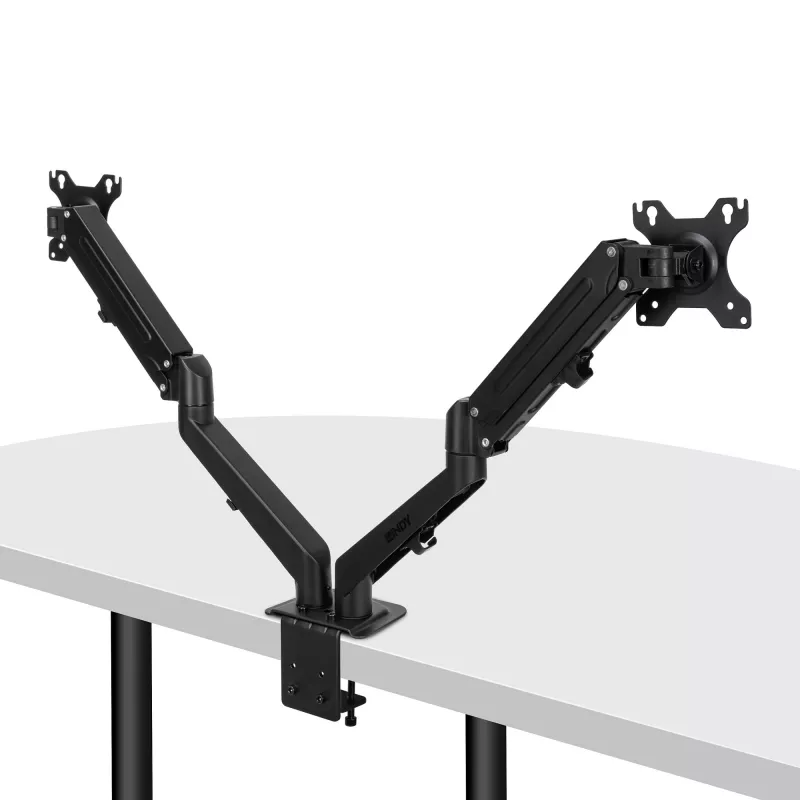 Lindy 40708 Dual Mount stalo dujinė spyruoklinė svirtis, juoda